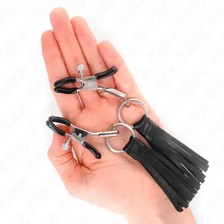 KINK Kožne Rese Stege za Bradavice 6cm - Podesivi Metalni Dizajn