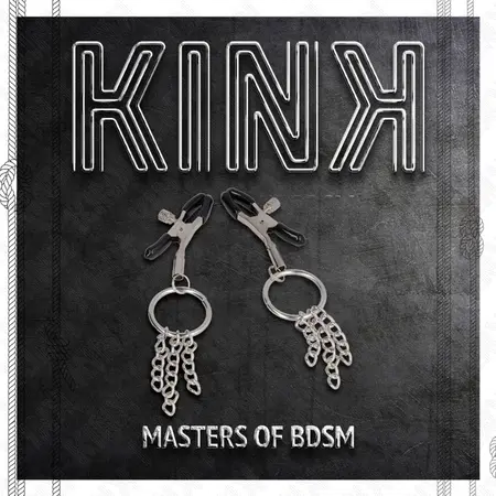 KINK O-Ring Podesiva Stega za Bradavice sa Lancem Srebrna 6 cm - Preciznost od Nerđajućeg Čelika