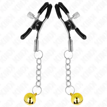 KINK Zlatna Zvonce Podesive Stege za Bradavice 6 cm - Elegantan Metalni Dizajn