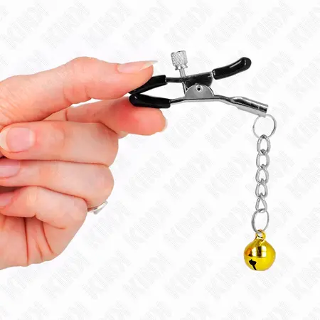 KINK Zlatna Zvonce Podesive Stege za Bradavice 6 cm - Elegantan Metalni Dizajn
