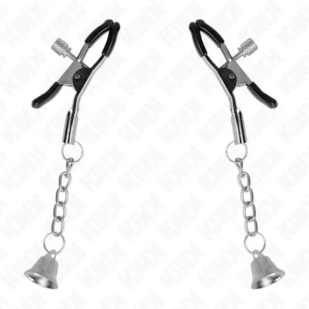 KINK Srebrno Zvono Privesak Podesive Stege za Bradavice 6cm - Metal i Precizno Prijanjanje