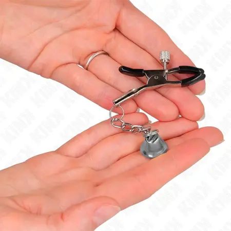 KINK Srebrno Zvono Privesak Podesive Stege za Bradavice 6cm - Metal i Precizno Prijanjanje