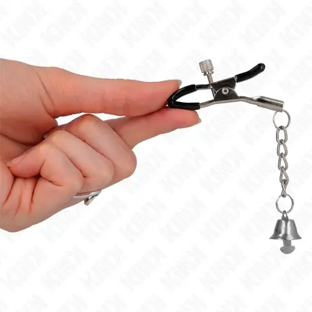 KINK Srebrno Zvono Privesak Podesive Stege za Bradavice 6cm - Metal i Precizno Prijanjanje