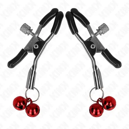 KINK Dvostruko Zvono Stega za Bradavice Crvena 6cm - Podesivi Metalni Dizajn
