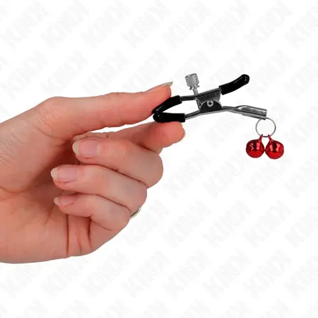 KINK Dvostruko Zvono Stega za Bradavice Crvena 6cm - Podesivi Metalni Dizajn