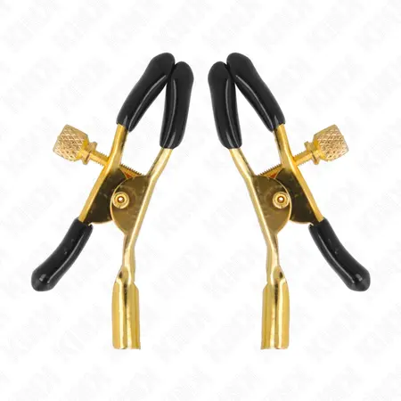 KINK Zlatne Stege za Bradavice 6 cm - Podesivi Metalni Dizajn sa Lancem