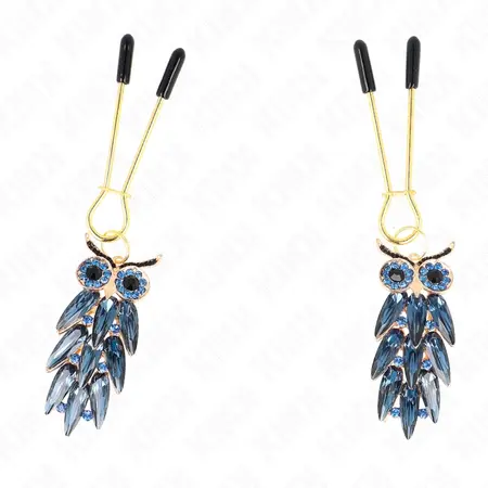 KINK Sova Privesak Podesive Stege za Bradavice 6 cm - Stilski Metalni Dizajn