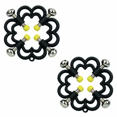 CalExotics Boundless Adjustable Nipple Grips – 4-tačkaste metalne stezaljke, 2 kom