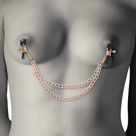 Coquette Chic Desire Metal Chain Nipple Accessory - Nickel-Free, Adjustable
