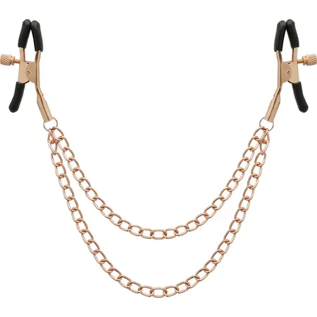 Coquette Chic Desire Metal Chain Nipple Accessory - Nickel-Free, Adjustable