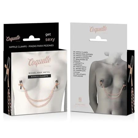 Coquette Chic Desire Metal Chain Nipple Accessory - Nickel-Free, Adjustable