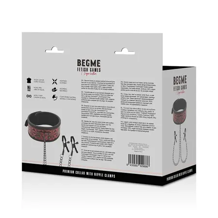 BEGME Red Edition podesiva ogrlica sa neoprenskom postavom i setom stezaljki