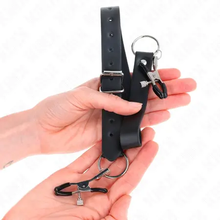 KINK podesivi set intimnih stezaljki 4-pack, dužine 34-48 cm, crne