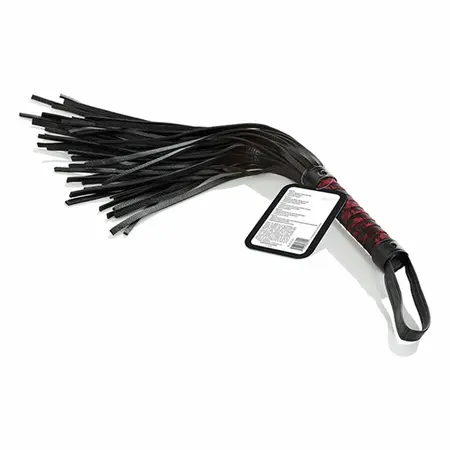 CalExotics Scandal crveno-crni dizajnerski intimni flogger 37.5cm