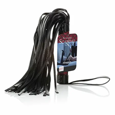 CalExotics Scandal crveno-crni dizajnerski intimni flogger 37.5cm