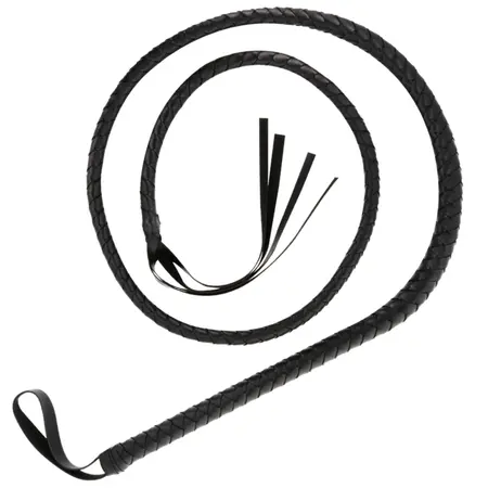 Darkness bondage bič 210 cm – crni, ergonomska drška, premium materijal