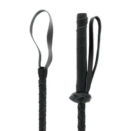 Darkness kožna jahačka palica 60cm – precizan alat za udar, crni
