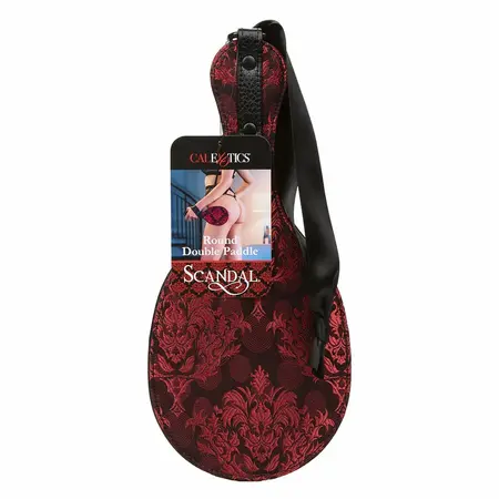 CalExotics Scandal dvostruki okrugli paddle – dvoslojni, 12.75 cm, crni/crveni