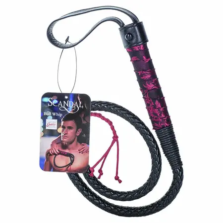 CalExotics Scandal Black Bull Tail Whip - Handcrafted Impact Accessory 104cm