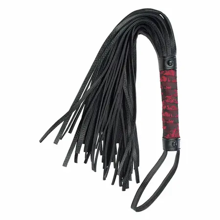 CalExotics Scandal dizajnerski crni flogger 37.5cm PVC drška