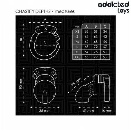 Addicted Toys Locked Secure Sistem Čednosti 7,5 cm – Podesivi Dizajn