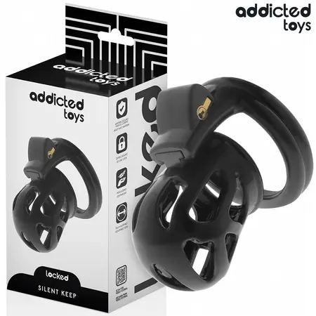 ADDICTED TOYS Locked Silent Keep Sistem Čednosti 7,5 cm Crni Set