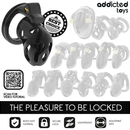 Addicted Toys Locked Sealed Crypt Anatomski Uređaj Čednosti 8 cm Crni