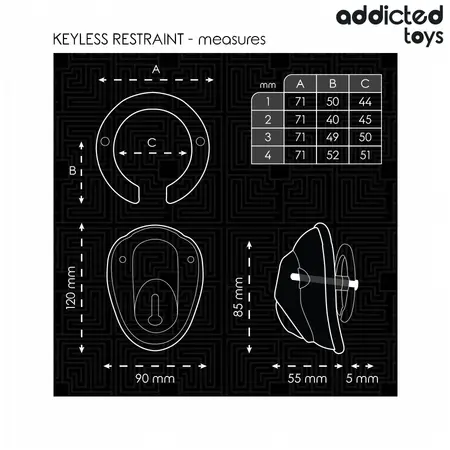 Addicted Toys Shell Cage Keyless Sistem Čednosti 11,5 cm Providni Set
