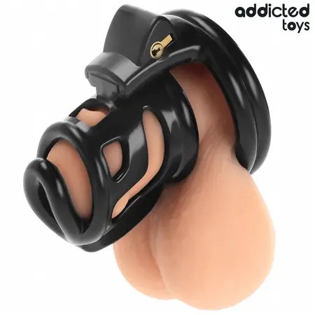 Addicted Toys Locked Gilden Cage Silikonski Intimni Sistem 8,5 cm, M Veličina
