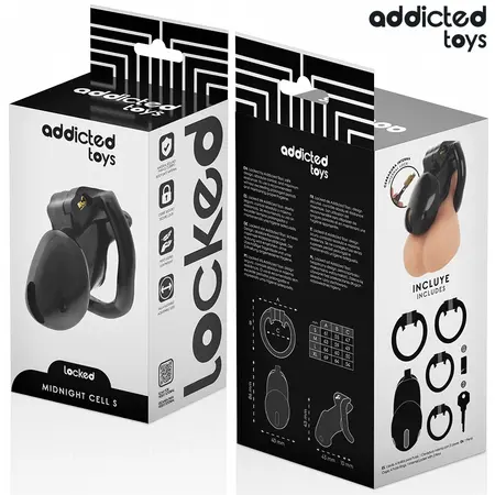 Addicted Toys Locked Midnight Cell Sistem Čednosti S 4,8 cm Crni