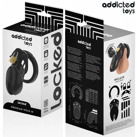 Addicted Toys Locked Obsidian Hold Intimni Kavez Veličina M, Podesivi Sistem