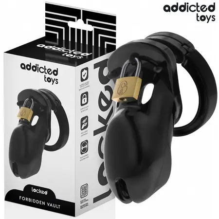 Addicted Toys Locked Model – Siguran Podesivi Intimni Kavez 10 cm Crni
