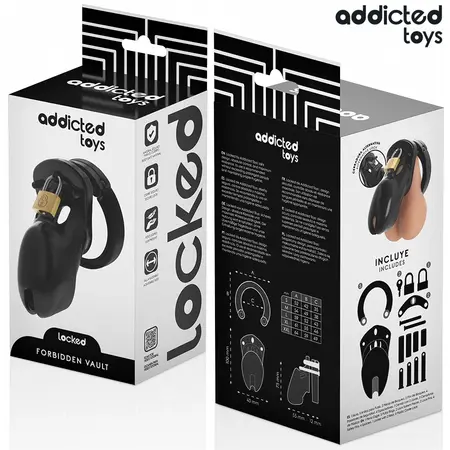 Addicted Toys Locked Model – Siguran Podesivi Intimni Kavez 10 cm Crni