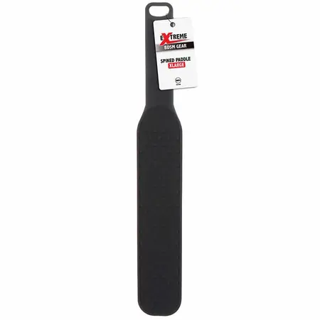 HIDDEN DESIRE Extreme Spiked Paddle XL Black Silicone 35cm