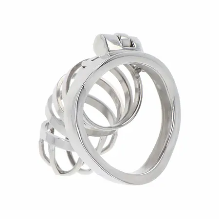 Hidden Desire Extreme Metal Chastity System, Adjustable, 7.9 cm, Silver