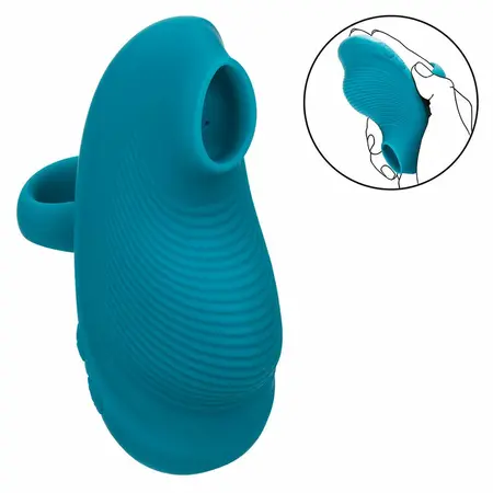 CalExotics Envy Handheld Rolling Ball Massager 7 Modes Blue Silicone