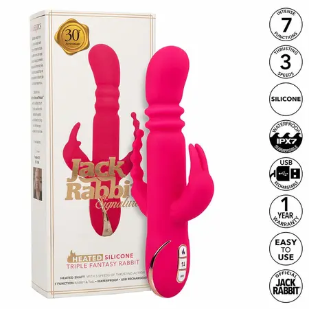CalExotics Jack Rabbit Signature Grejani Silikonski Triple Fantasy Pink