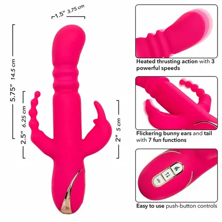 CalExotics Jack Rabbit Signature Grejani Silikonski Triple Fantasy Pink