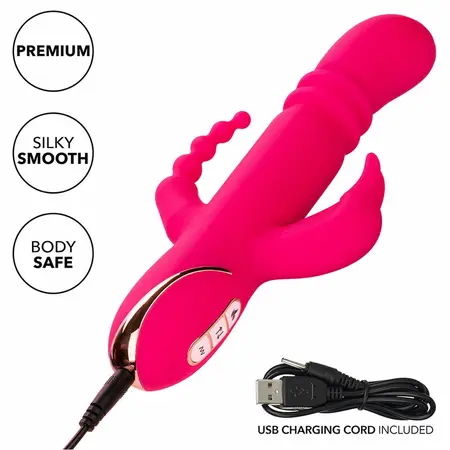 CalExotics Jack Rabbit Signature Grejani Silikonski Triple Fantasy Pink
