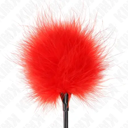 KINK Crveni Perjani Senzorni Dražilac 27 cm – Elegantan BDSM Dodatak