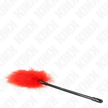 KINK Crveni Perjani Senzorni Dražilac 27 cm – Elegantan BDSM Dodatak