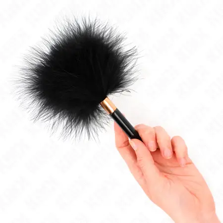 KINK Black Gold Metal Feather Teaser - 18 cm Sensory Accessory