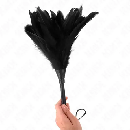 KINK Crni Perjani Dražilac u Obliku Roga 36 cm – Elegantan Senzorni Čistač
