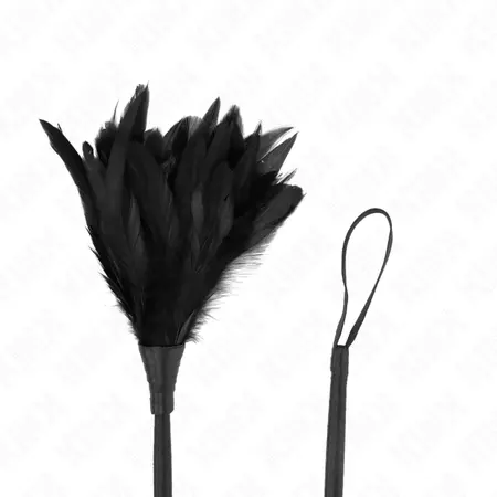 KINK Crni Perjani Dražilac u Obliku Roga 36 cm – Elegantan Senzorni Čistač
