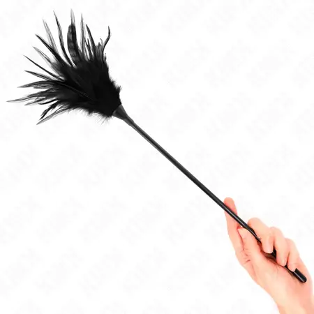 KINK Crni Perjani Senzorni Dražilac 45 cm – Elegantan Višeperjani Štapić