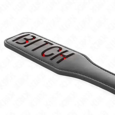 KINK Bitch Round Corner Paddle 32x6 cm - Durable Leather Impact Tool
