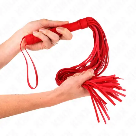 KINK Crveni mekani PVC bič 70cm - fleksibilni dodatak za udarce