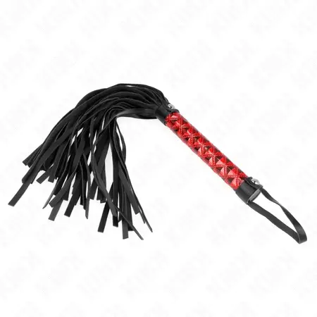 KINK Diamond Pattern Whip 40 cm - Elegant Faux Leather Impact Tool