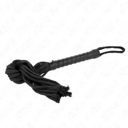 KINK Crni bič sa užetom 56 cm - izdržljivi pleteni model za preciznu igru