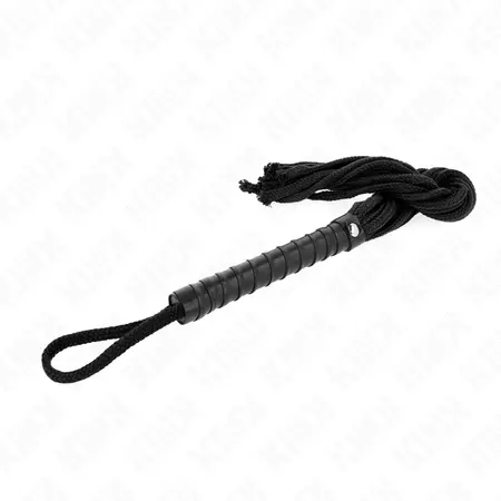 KINK Crni bič sa užetom 56 cm - izdržljivi pleteni model za preciznu igru